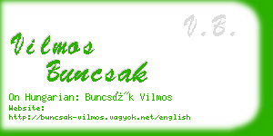 vilmos buncsak business card